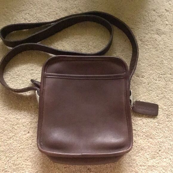 Vintage Rare Coach Unisex Double Zip Camera Brown Bag - Picture 1 of 8